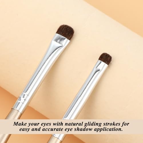 ElevateTech Eyeliner Smudge Brush Small Makeup Brush Eyeshadow Brushes HighlightingBrush ConcealerBrush Eye Liner Brushes Set for Precise Eye Liner 6Pcs