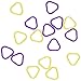 Clover 3150 Stitch Markers, Triangle, 16-Pieces Medium, Yellow/Purple