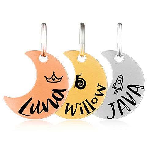Myxgy Stainless Steel Pet Id Tag, Personalized Dog Name Tags, Customized Cat Tags, Deep Laser Engraving, Optional Engraved On Both Sides, Various Design Options #TOP5