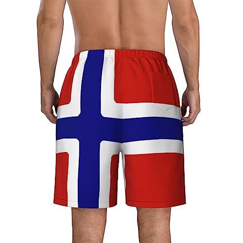 ROHKAO Norwegian Flag Swim Trunks Mens Quick Drying Swimwear Mesh Lining with Pockets Swimwear4