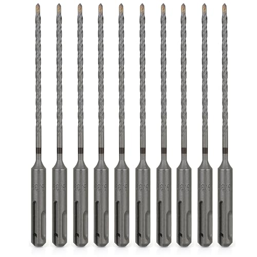 SDS Plus Bits (5/32"×6") 10-Piece Rotary Hammer Set