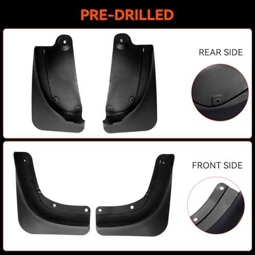 Image of Runmade Upgrade Tesla Model Accessories - Mud Flaps [No Drilling Required] All-Weather Mud Guard Body Kits for Tesla 04-20 Model Y (04-20 Model Y)