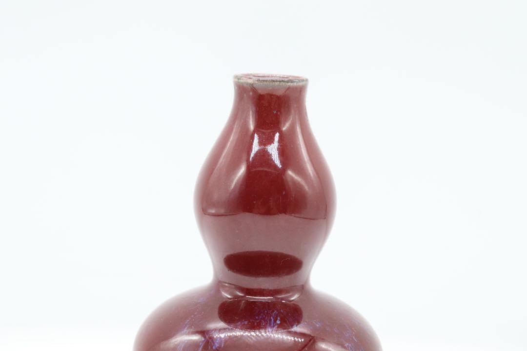 中国鈞釉蓋耳瓢箪瓶送料込み0111