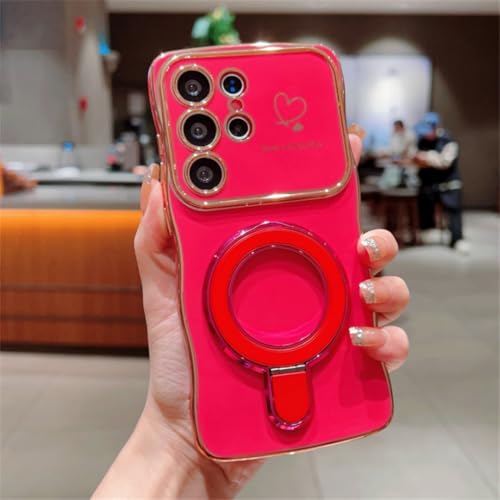 Coque Samsung A25 5G motif cœur rose pour des appels vidéo parfaits