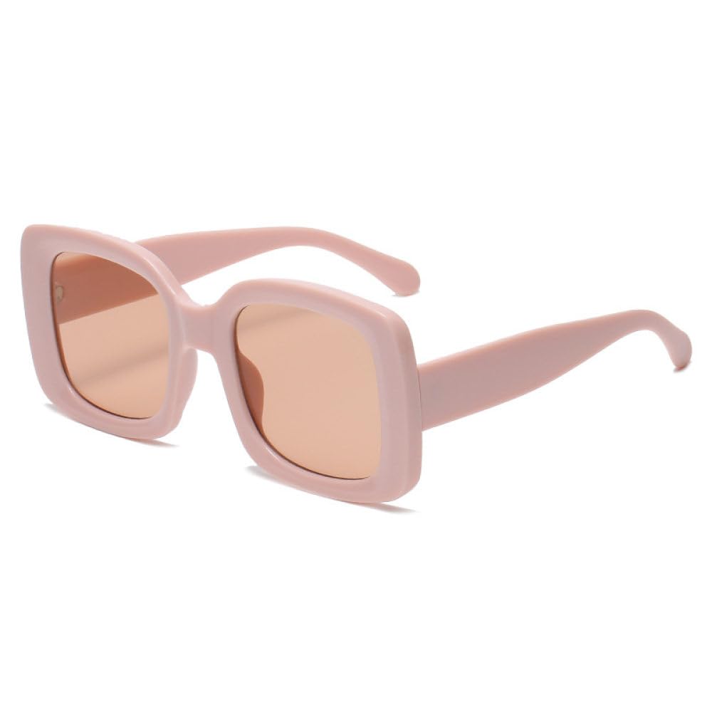 AJMIPO Oversized Square Sunglasses Vintage Women Fashion Sun Glasses Green Pink Shades UV400 Luxury Female