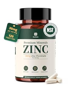 BienRaíz Zinc Picolinate 30mg, 120 Vegan Capsules