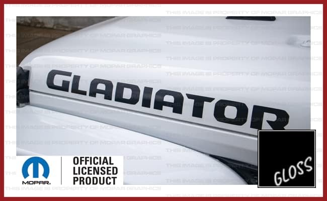 Miniatura 2 de Decal Mods Calcomanía gráfica para capó de gladiadoradhesivo para Jeep WranglerGladiator JLJT (2019-2024), negro brillante CB (juego de 2) SJ4T8