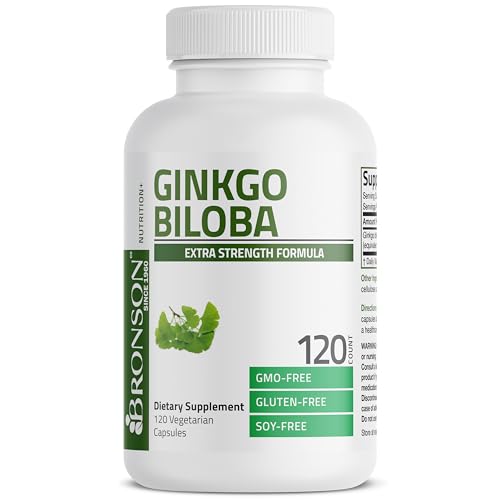 Bronson 1163-120 Ginkgo Biloba Extra Supports Brain Function & Memory Support, 120 Vegetarian Capsules thumb #2