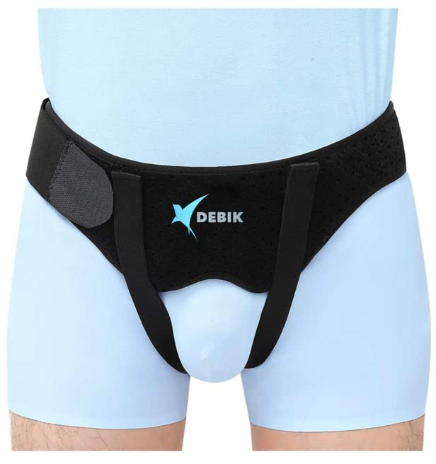 DEBIK Polyester|Hernia Support Belt For Men Inguinal-Groin Hernia Treatment&Pain Relief-Double Sided Recovery Strap With 2 Removable Compression Pads-Right,Left Or Both Sides (Medium) (B0B57MBRB8) Amazon Price History, Amazon Price Tracker