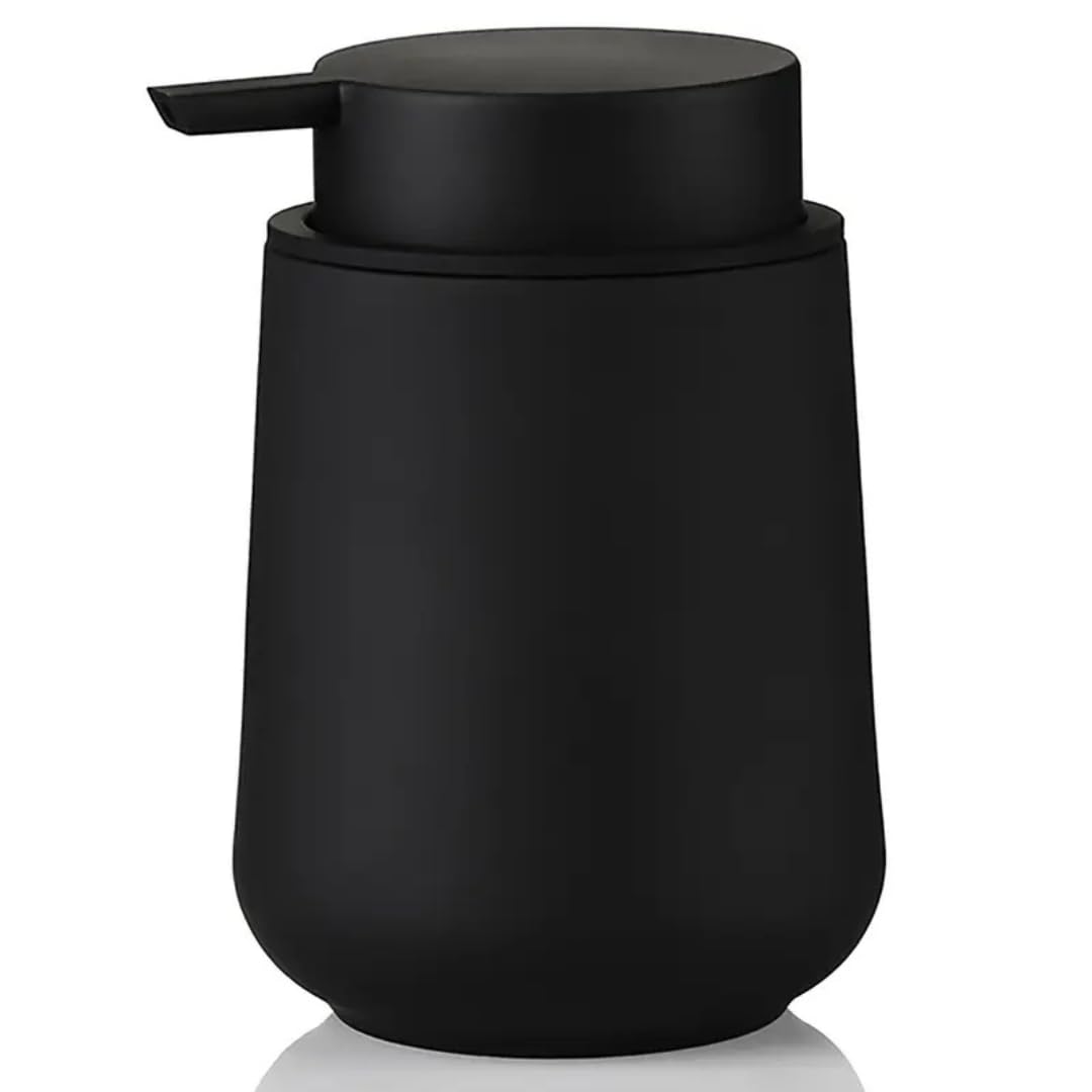 Dispensador jabon Cocina de 320ml, dosificador jabon Cocina para lavaplatos, dispensador jabon baño para Gel, dosificador jabon baño es Elegante y Realzará el Estilo de tu hogar (Negro)