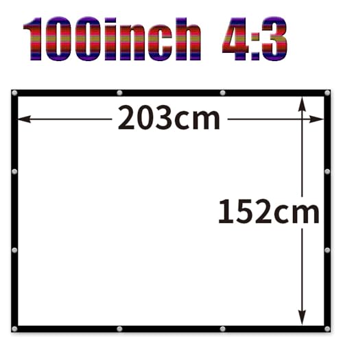 Pantalla de proyección manual portátil 100 pulgadas 4:3 miniatura 6