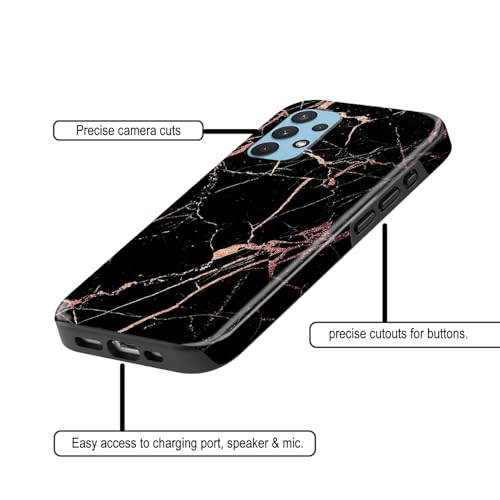 Image of COLORflow Back Cover Compatible with Samsung Galaxy A53 5G | Beautiful Black Golden Marble | Designer Printed Glossy Armoured Bumper Back Cover Compatible with Samsung Galaxy A53 5G