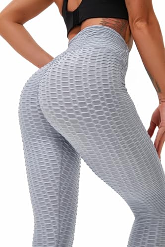 Calça Feminina Legging Cintura Alta Bolha 3D Com Compressão Disfarça Celulite Fitness Sem Transparên