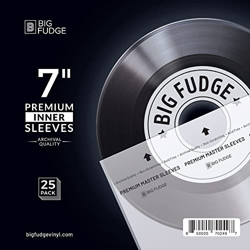 BIG FUDGE Premium Inner Vinyl Sleeves - Anti Static and Dust Archival Record Inner Cover...