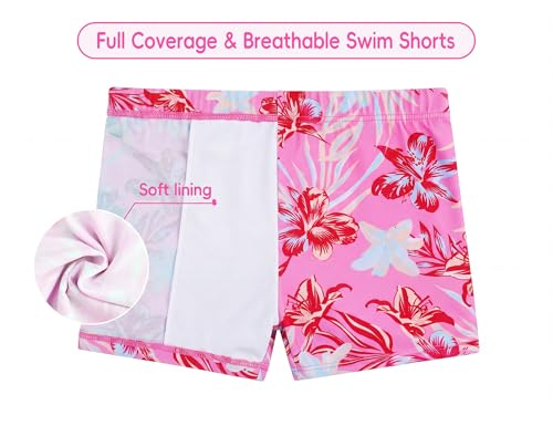 Image of Girls Swimsuit 2 Piece Rash Guard Set Short Sleeve Bathing Suits UPF 50+ Summer Beach Swimwear