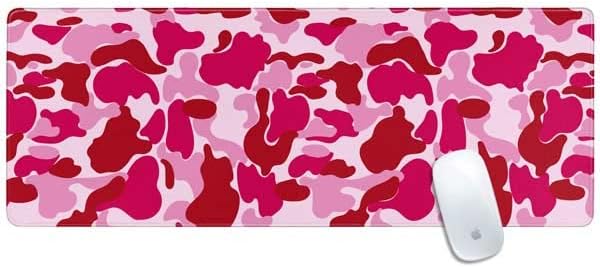 Vista 29 de Skinit Alfombrilla de mouse grande para juegos, diseño de camuflaje de dientes de tiburón con bordes cosidos, impermeable, base de goma