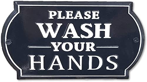 Please Wash Your Hands Vintage Farmhouse Sign