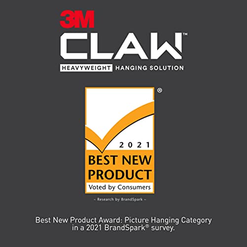 3M Claw 3Ph45M-4Esf Drywall Picture Temporary Spot, Holds 45 Lbs, 4 Hangers, 4 Markers/Pack, 0 #TOP2