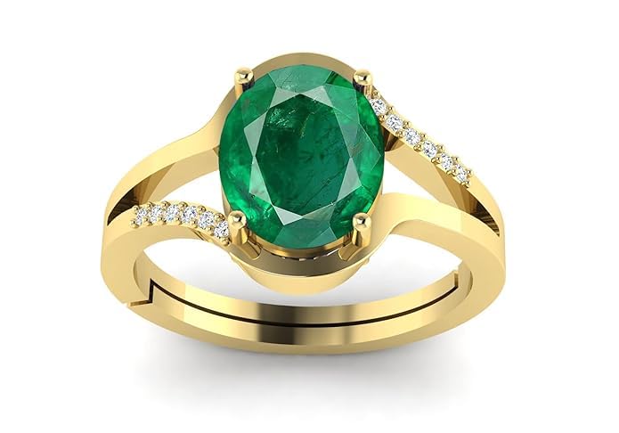 11.25 Ratti 10.45 Carat Certified Precious Emerald Ring Adjustable Panna Gemstone Gold Plated Ring Astrological Purpose for Men and Women-image-11