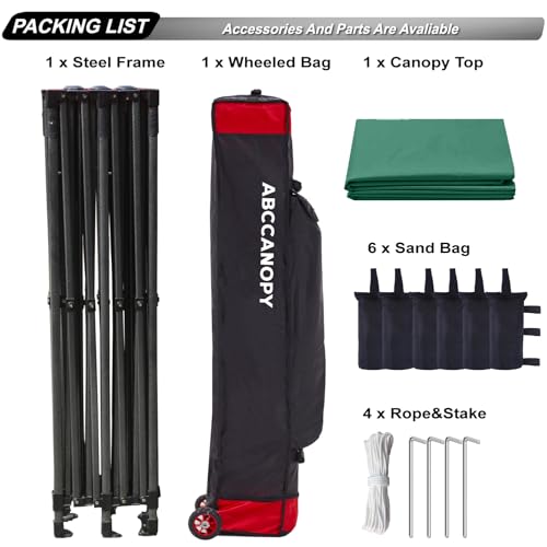 Image of ABCCANOPY Patio Pop Up Canopy Tent 10x20 Commercial-Series(Forest Green)