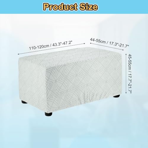 Housse repose-pieds jacquard texturé de qualité supérieure