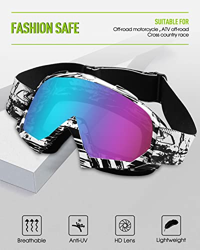 Beyisi Motocross Goggles Atv Goggles Motorcycle Goggles Windproof Dirtbike Goggles Dustproof Racing Goggles Scratch Resistant Moto Goggles Offroading Goggles Riding Ski Goggles Powersport Goggles #TOP5