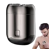 elektrischer Rasierer, 7 x 5,4 cm, tragbar, wasserdicht, per USB wiederaufladbar, Trocken-Nassrasierer, zuverlässige Versorgung für Nase, Augenbrauen, Kopf, Körpertrimmer, Pflegewerkzeug für