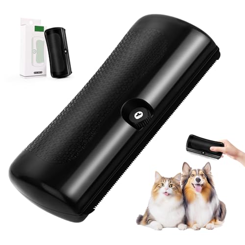 Fellwunder Bürste Hund, Pet Care Brush,Hundebürste Langhaar, Pet Hair Removal,Grooming Combs For Cat and Dog,Pet Hair Removal Brush,Pflegebürste für Hunde und Katzen, Schwarz