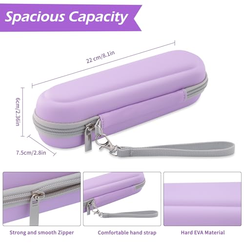 Image of Toothbrush Travel Case for Oral B /Oral-B Pro 1000 1500 5000 7000 & Philips Sonicare 4100 1100 5300 5100 6100 /iO Electric Toothbrush, Hard Protective Storage Bag, Light Purple, Hard Travel