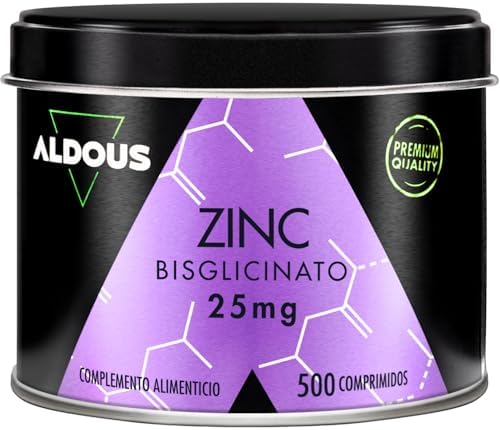 Zinc 25mg - 500 comprimidos + 16 meses - Para el Pelo, Piel, Uñas...