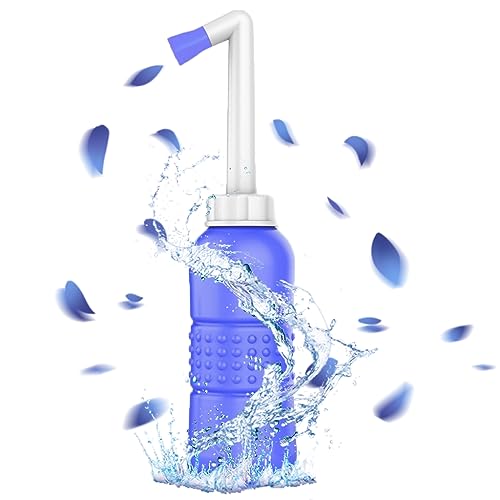 Image of HANNEA Portable Bidet Spray Bottle 450ml EVA 26 x 7 x 7cm Blue Travel
