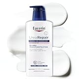 Eucerin UreaRepair 5% Urea Feuchtigkeitslotion mit beruhigendem Duft 400 ml, Körpercreme für trockene Haut spendet 48 Stunden Feuchtigkeit, parfümierte Hautpflege mit Urea und pflegenden Ceramiden