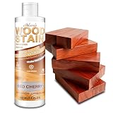 Holzbeize Wasserbasis - Rote Kirschbaumfarbe Beize und Lack für Innen- und Außenmöbel, Türen, Fenster, Paneele und Schränke, geruchsarm, ungiftig, lichtbeständig, verschiedene Oberflächen