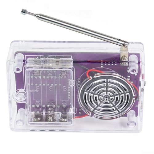 Miniatura 8 de Zilimontt Kit De Radio Fm, Kit De Radio Kit De Práctica De Soldadura Diy Proyecto Escolar, Para Principiantes Aprender Soldadura, Fm 87-108mhz Con 2 Modos De Alimentación Con Caso