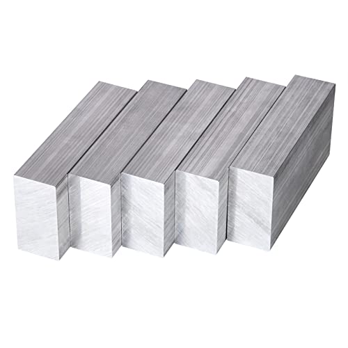 Image of 5 Pieces1 X2 Square Aluminum Flat BAR,Long 4 inch 6061 General Purpose Plate,T6511 Solid New Mill Stock