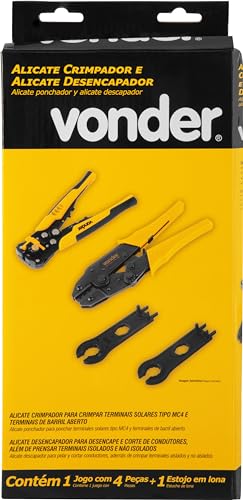 Vonder, Conjunto De Alicate Crimpador E Alicate Desencapador, 4 Peças