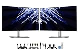 Dell 2 x P2425H 24' Full HD, (1920 x 1080) Display, 16:9 IPS, LED, 100Hz Monitor (P2425H) + 2 x USB-C Cable + Cleaning Kit