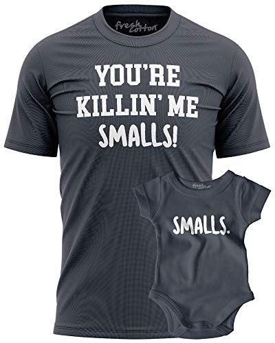 Image of You're Killin' Me Smalls Funny Father Son Mother Daughter T-Shirt and Romper Set
