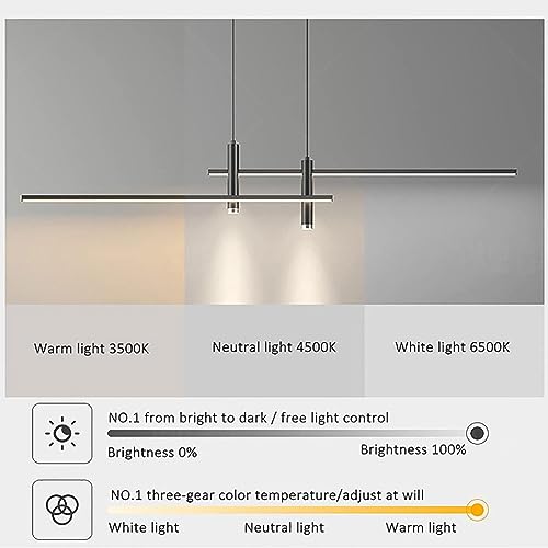 Éclairage suspendu pour cuisine et luminaire LED dimmable réglable pour maison moderne - 4