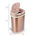 NINESTARS 3.9 Gallon Oval Shape Gold Motion Sensor Trash can