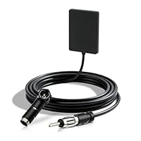 Bingfu Autoradio Antenne AM FM Scheibenantenne, Windschutzscheiben Klebeantenne mit DIN-Stecker und 3m Kabel, ISO-Adapter, Universal für Fahrzeug, LKW, SUV Stereo Receiver Autoradio