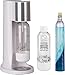 Produktbild Levivo Wassersprudler Set, Trinkwassersprudler Starter Set inkl. 2 Sprudlerflaschen je 1L aus PET und CO2-Zylinder, klassischer Sodabereiter für individuelles Zusetzen Kohlensäure in Leitungswasser