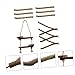 BESPORTBLE 10pcs Parrot Perch Stand Set Natural Bird Training Rack for Parrots Budgies and Cockatiels Engaging and Toy for Exercise and Exploration Random