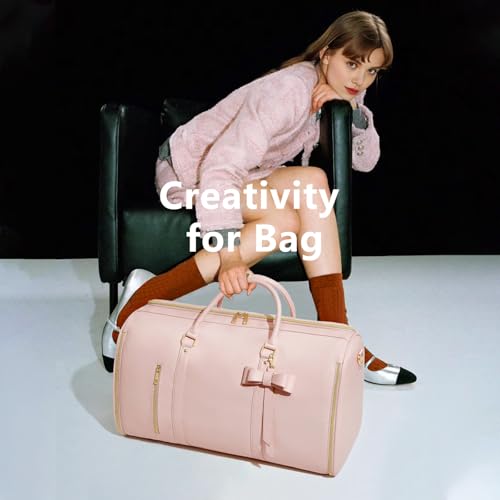 Sacs à vêtements pour Voyage, Sac de Voyage Convertible pour Femme, Sac de Transport élégant avec Poche de Toilette, bandoulière et Compartiment à Chaussures, Sac de Sport Pliable 2 en 1 – vue 8