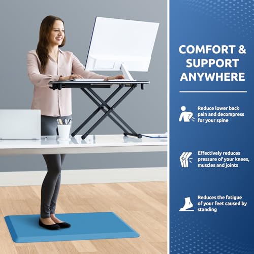 Image of KitchenClouds Kitchen Mat Cushioned Anti Fatigue Kitchen Rug 0.75inch Water Resistant Non Slip Kitchen Rugs and Mats Standing Desk Mat Comfort Floor Mats for Kitchen Sink Office (17.3 inchx28 inch,Green)