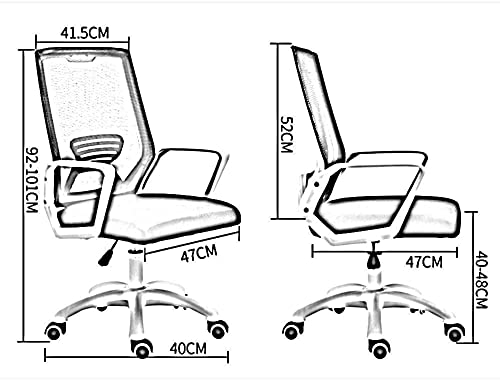 Chaise de direction LiChA en filet bleu : design ergonomique et dossier bas moderne - 6