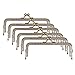 6Pcs Bag Purse Making Metal Frame Kiss Clasp Lock for Purse Making DIY Craft- Rectangle Resin Beads for Leather Bag Clip (6.1"x2.75")