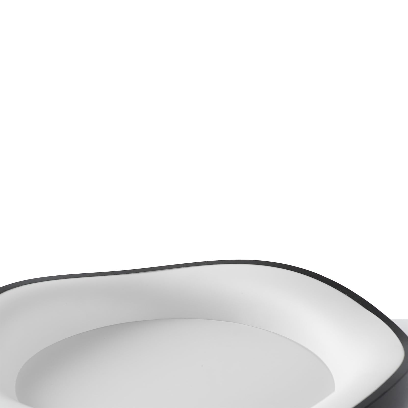 Alpinaluz Plafón LED de Techo Ondulado Negro Ø50 cm 40W 5000 lúmenes con Selector CCT 3000K/4000K/6000K, Acero Lacado y Difusor Acrílico Mate, Diseño Moderno para Salón, Dormitorio y Cocina