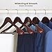 Coat Hanger 8-Pack, MEQUTION Wood Hangers Trouser Hangers Extra Wide Shoulder Wooden Hangers for Heavy Coat, Sweater, Skirt, Suit, Pants, Retro Finish (Cherry)