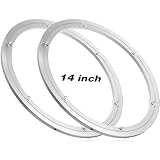 JaGely 2 Pack 14 Inch Lazy Susan Hardware Aluminum Alloy Turntable Rotating Hardware Heavy Duty Lazy Susan Bearing Ring Mechanism for Kitchen Dinning Table